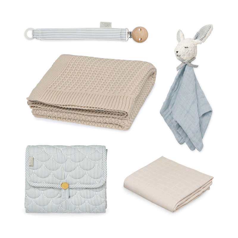 Cam Cam Copenhagen Babyshower Presentkorg - Klassiska Ränder Blå 