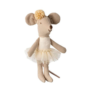Maileg Ballerina Mus - Lillasyster - Råvit 