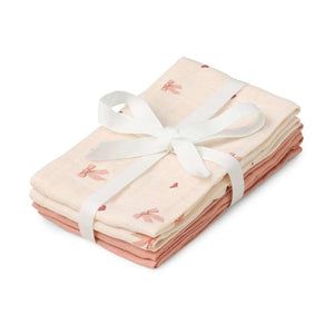 Cam Cam Copenhagen Tvättlappar - 4-pack - GOTS - Bows 
