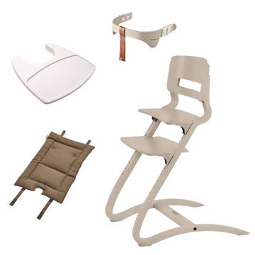 Leander Louie™ Hög stol - Cappuccino - Paket 2 