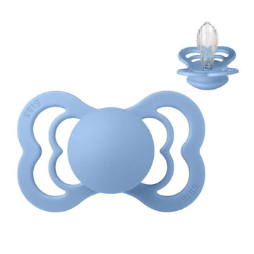 BIBS Symmetrisk Supreme napp - strl. 2 - Silikon - Sky Blue 