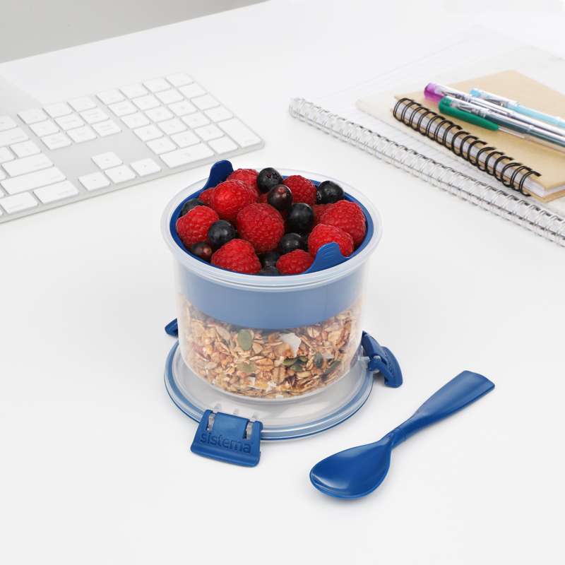 Sistema Snackbox - Frukost på språng - 530ml - Oceanblå 