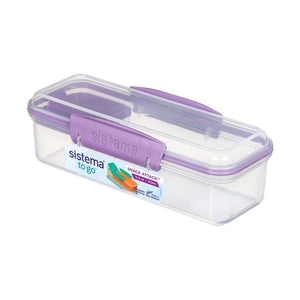 Sistema Snackbox - Snack Attack Lunch - 2 rum - 410 ml - Klar/Misty Purple