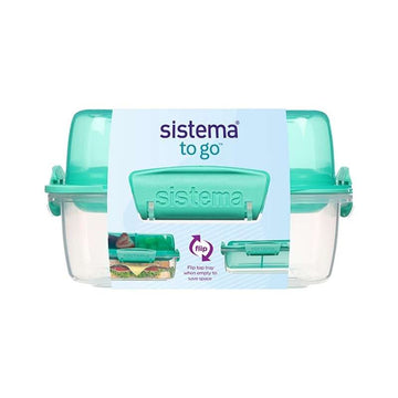 Sistema Matlåda - Lunch Stack To Go Fyrkantig - 1.24L - Mintgrön 