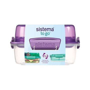 Sistema Matlåda - Lunch Stack To Go Square - 1.24L - Dimma Lila 