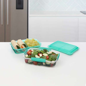 Behållarsystem för matförvaring - Lunch Stack To Go Rektangel - 1,8L - Minty Teal