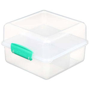System Behållare för Matförvaring - Lunch Cube To Go - 1,4 L. - Klar/Minty Teal
