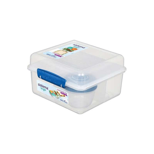 Sistema Matlåda - Lunch Cube Max - Fack i 2 lager med bägare - 2L - Ocean Blue