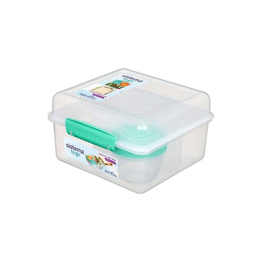 Sistema Matlåda - Lunch Cube Max - Fack i 2 lager med bägare - 2L - Minty Teal