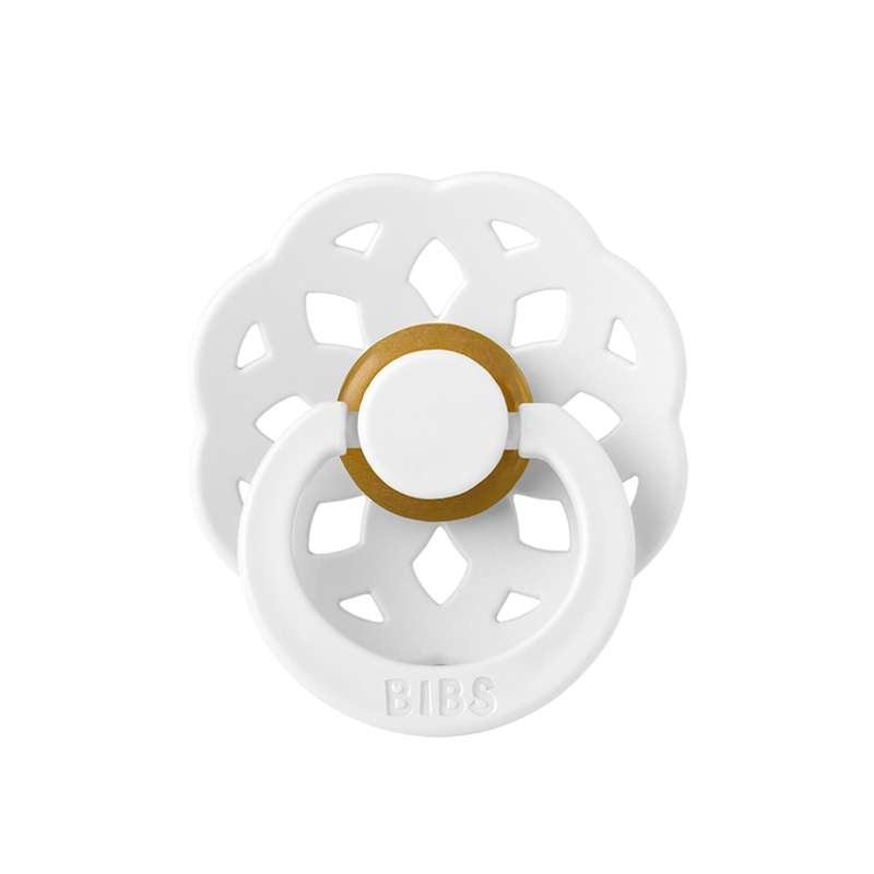 Bibs Boheme Napp - strl. 2 - naturgummi - Vit 
