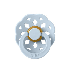 BIBS Rund Boheme Napp - Stl. 2 - Naturgummi - Baby Blue