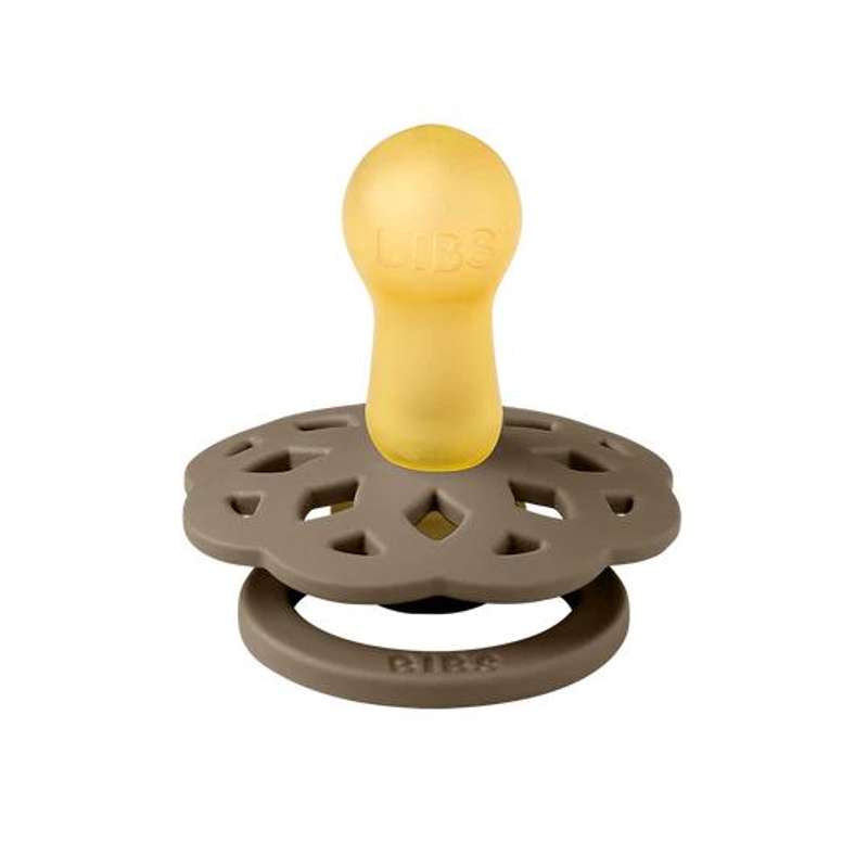 BIBS Rund Boheme Napp - 2-Pack - Str. 2 - Naturgummi - Vanilla/Dark Oak