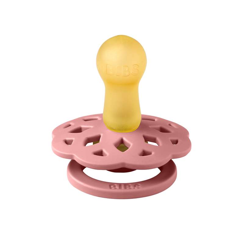 Bibs Boheme Napp - strl. 2 - naturgummi - Dammig Rosa 