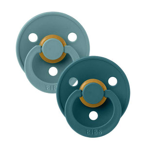 BIBS Symmetrisk Colour Sut - 2-Pack - strl. 2 - naturgummi - Island Sea/Forest Lake 