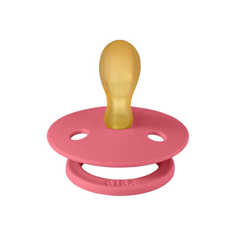BIBS Symmetrisk Colour Sut - strl. 2 - naturgummi - Korall 