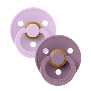 BIBS Symmetrisk Colour Sut - 2-Pack - strl. 2 - naturgummi - Violet Sky/Mauve 
