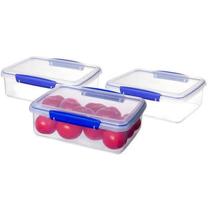 Systembehållare för matförvaring - Klip It - 3-pack - 2L - Mörkblå