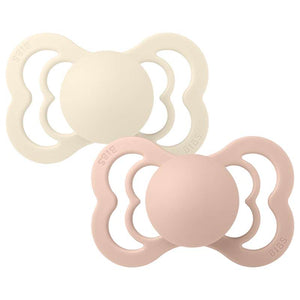 Bibs Supreme Napp - 2-Pack - strl. 2 - naturgummi - Elfenben/Blush 