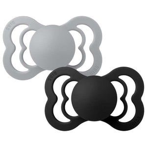Bibs Supreme Napp - 2-Pack - strl. 2 - Silikon - Moln/Svart 