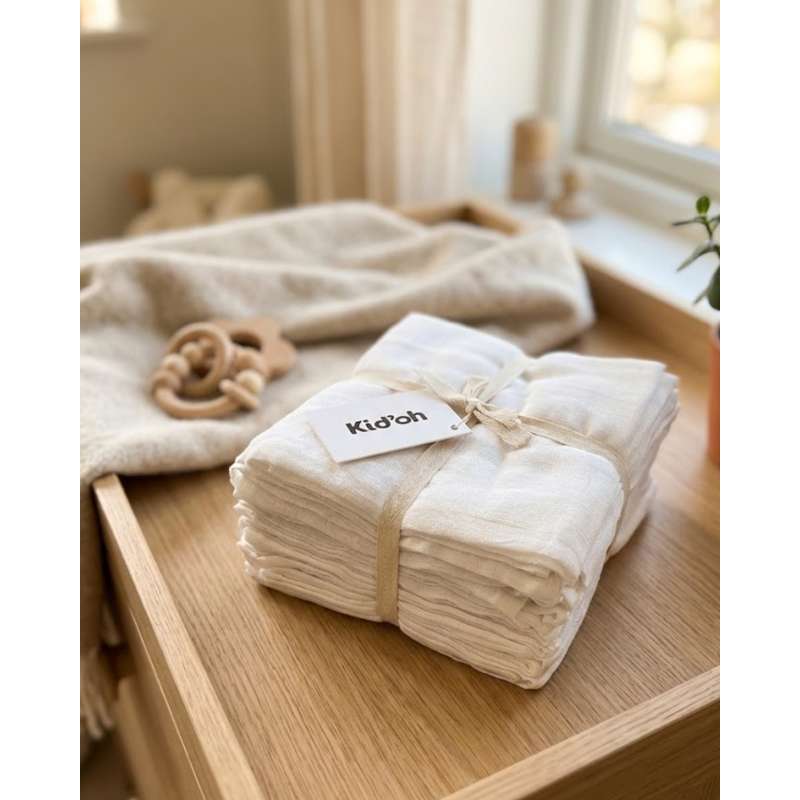 Kid'oh Tygblöjor 10-pack - Vita 