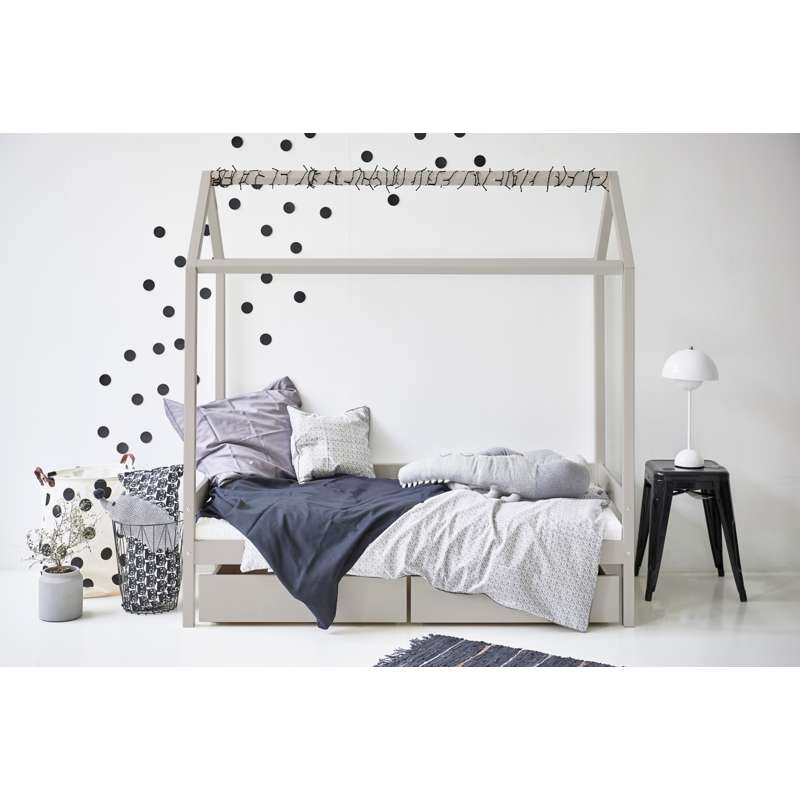 Hoppekids ECO Comfort - Hussäng m. Lådsats - 70x160 cm. - Dove Grey 
