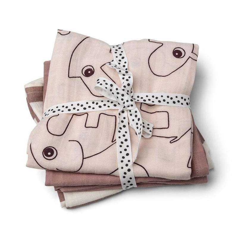 Done By Deer Tygservett 3-pack - Deer friends powder 