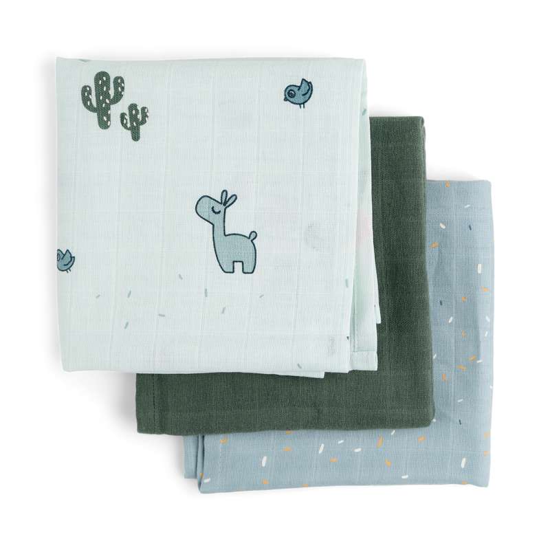 Done By Deer Stofblöjor i 3-pack - Lalee - GOTS Certifierad (Blå) 