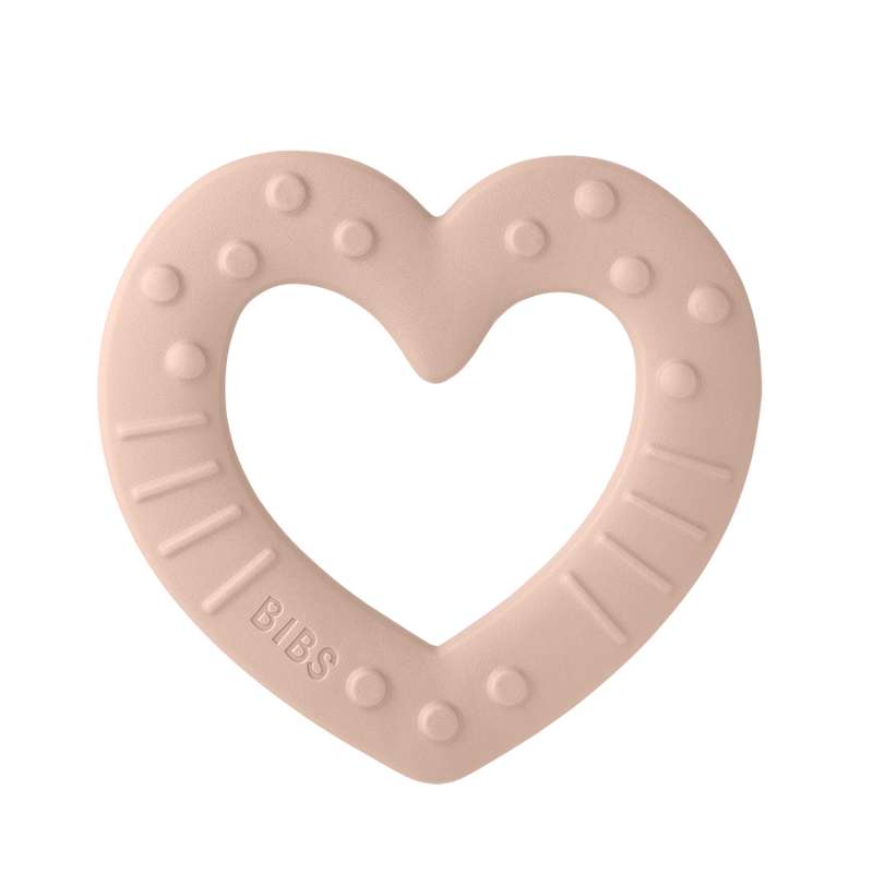 BIBS Spela - Baby Bitie Bitering - Hjärta - Blush 