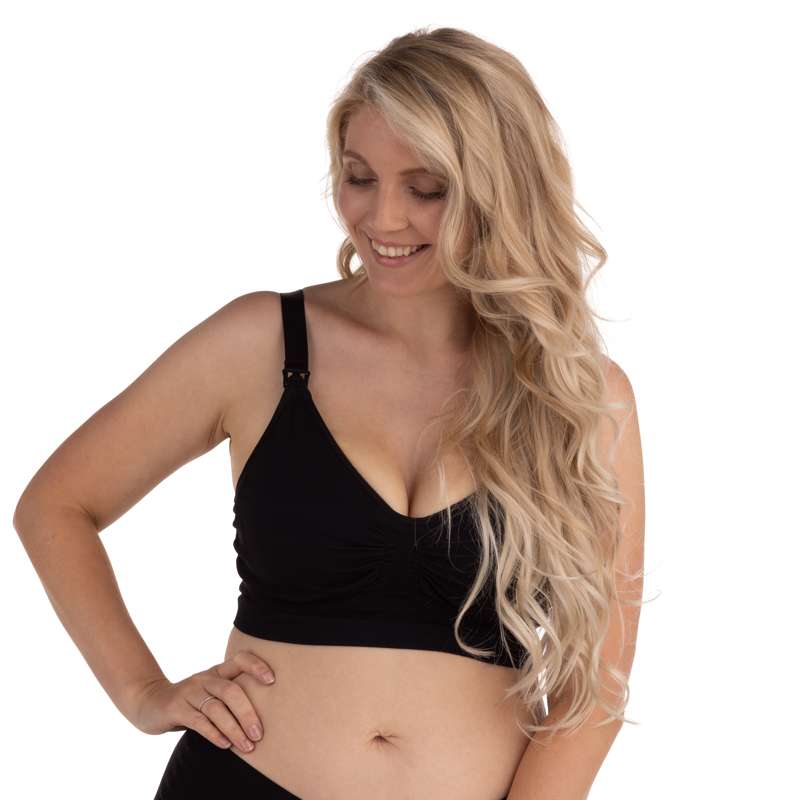Carriwell New Mum Carri-Gel Amningsbh utan sömmar - svart 