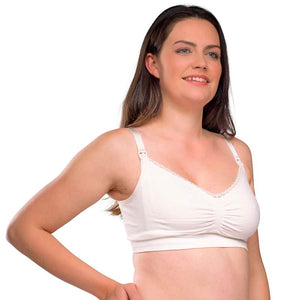 Carriwell New Mum Ekologisk amnings-bh sömlös - vit 
