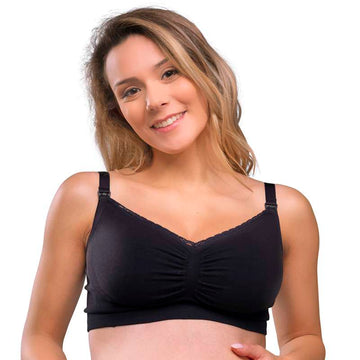 Carriwell New Mum Sömlös ekologisk amnings-bh - svart 