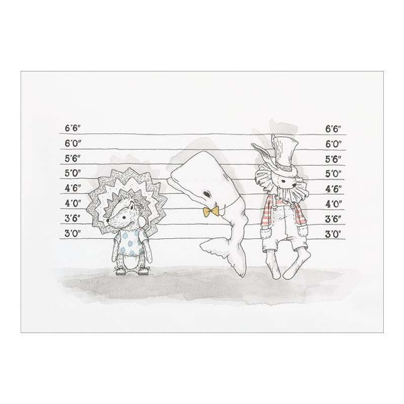 EN FANT Affisch med brottsdjur (A4) 