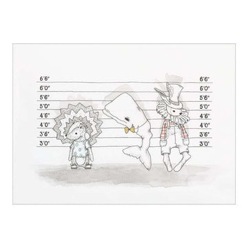 EN FANT Affisch med brottsdjur (A4) 