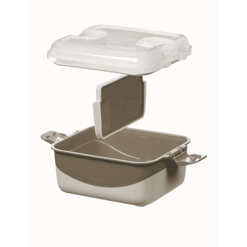 Sistema Rectangle w/Divider Heatables - 1.35L - Latte