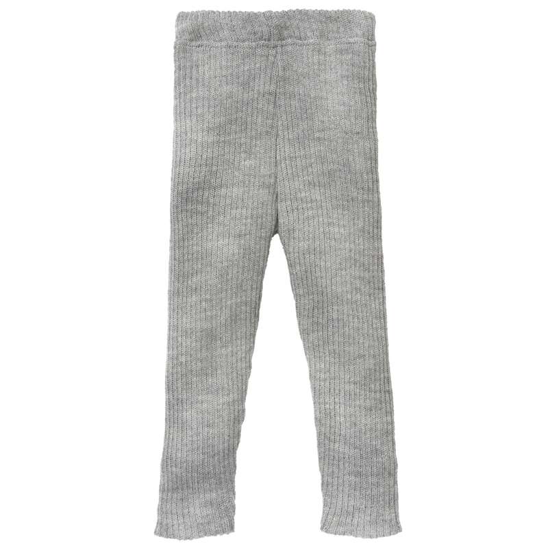Disana Ribbstickade Leggings - Merinoull - Grå 