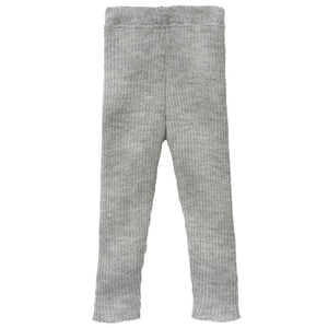 Disana Ribbstickade Leggings - Merinoull - Grå 