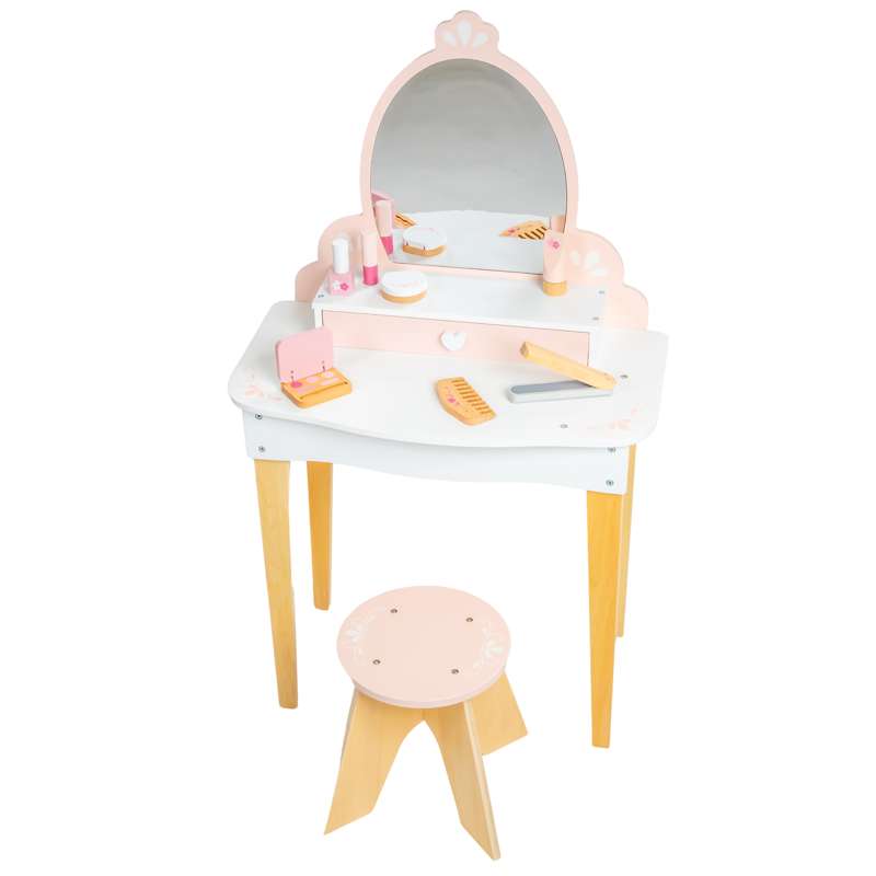 Kid'oh Sminkbord med Pall och Tillbehör 