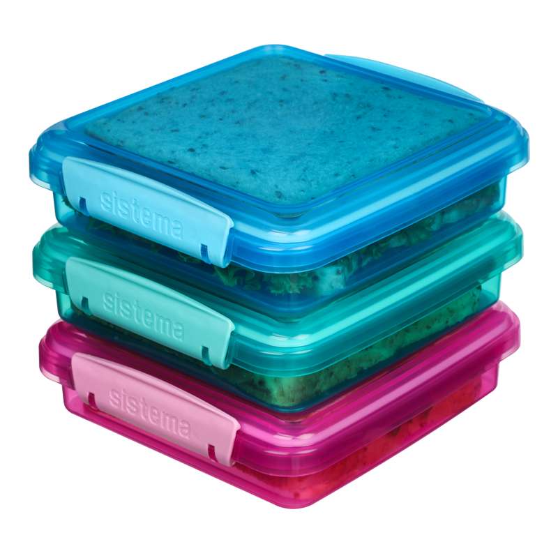 Sistema Matlåda - Smörgåsbox - 3-Pack - 450ml - Ass. 