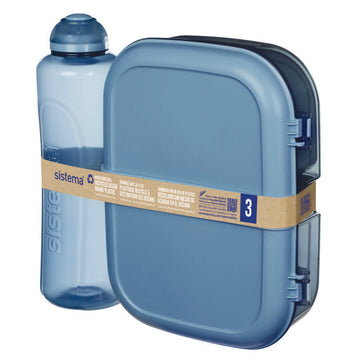 Sistema Ocean Bound Matlåda och Drickflaska - Ribbon Lunch To Go - 1.1L - Mountain Blue 