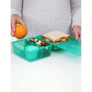 Sistema Matlåda - Lunch Cube Max - Fackindelad i 2 lager med bägare - 2L - Minty Teal