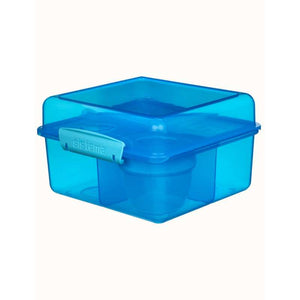 Sistema Matlåda - Lunch Cube Max - Fackindelad i 2 lager med bägare - 2L - Blå