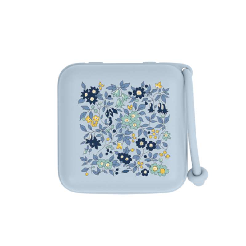BIBS Tillbehör Nappbox - Suttebox - Liberty - Kamomillängd/Babyblå 
