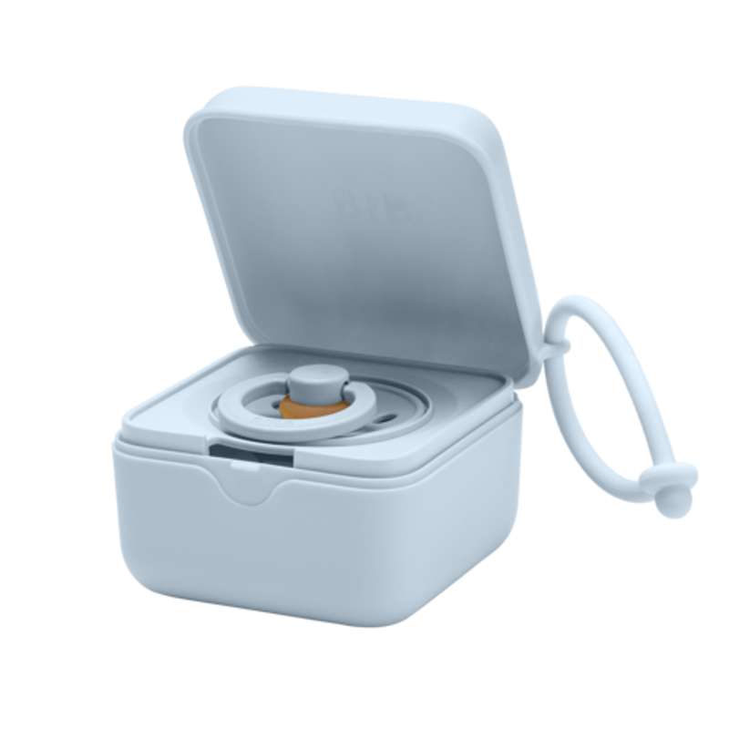 BIBS Tillbehör Nappbox - Suttebox med plats för 3 nappar - Baby Blue 