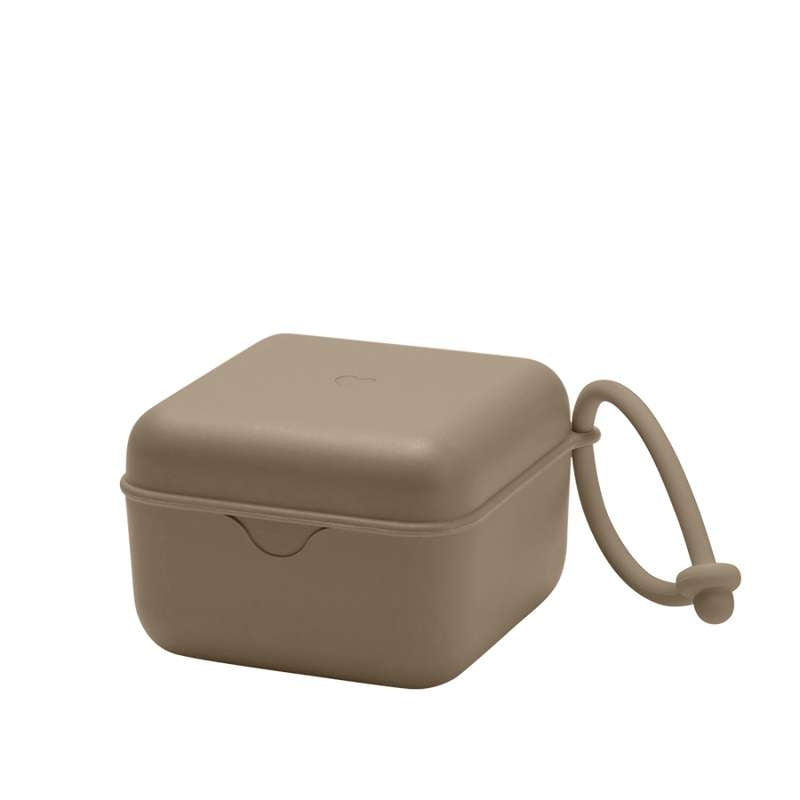 BIBS Tillbehör Nappbox - Suttebox m. Plats för 3 Nappar - Mörk Ek 