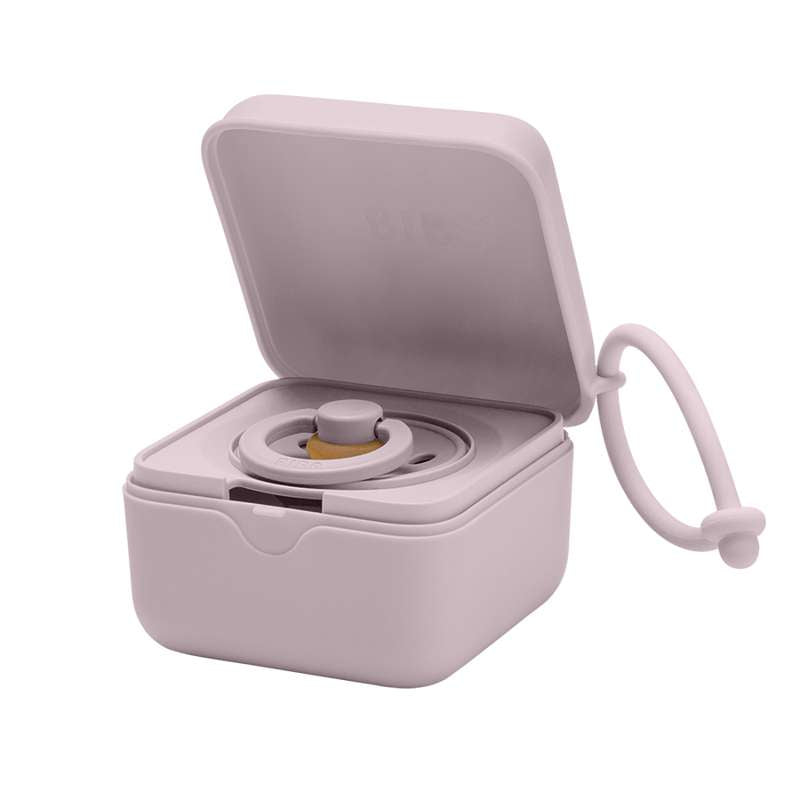 BIBS Tillbehör Nappbox - Suttebox med plats för 3 nappar - Dämpad lila 