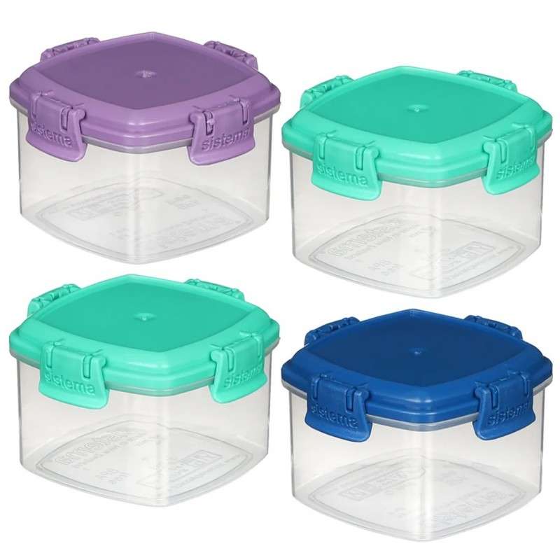 Sistema Snackboks - 4-Pack - Knick Knack Small - 62ml - Ass. Färger 
