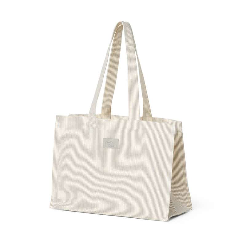 Cam Cam Copenhagen Canvas Tote Bag - GOTS - Klassiska ränder Kamel 