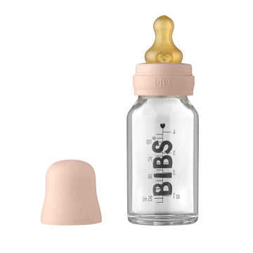 BIBS Flaska - Sutteflaskeset - Glas - Latex/Rund - 110 ml. - Blush 