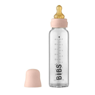 BIBS Flaska - Sutteflaskset - Glas - Latex/Rund - 225 ml. - Blush 