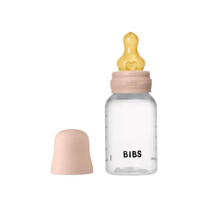 BIBS Flaska - Sutteflaskesätt - Plast - Latex/Långsam Flöde/Rund - 150 ml. - Blush 
